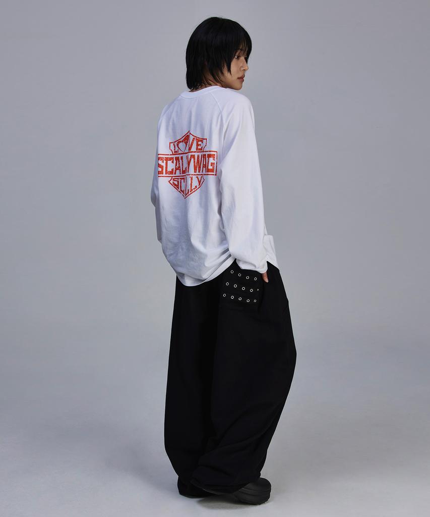SCALLYWAG Back Pocket Eyelet Sweatpants [Black]