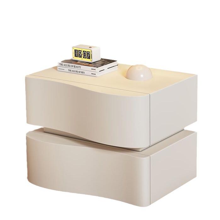 2025 Cream Luxury Bedside Table: Modern, Creative Design for a Stylish Bedroom