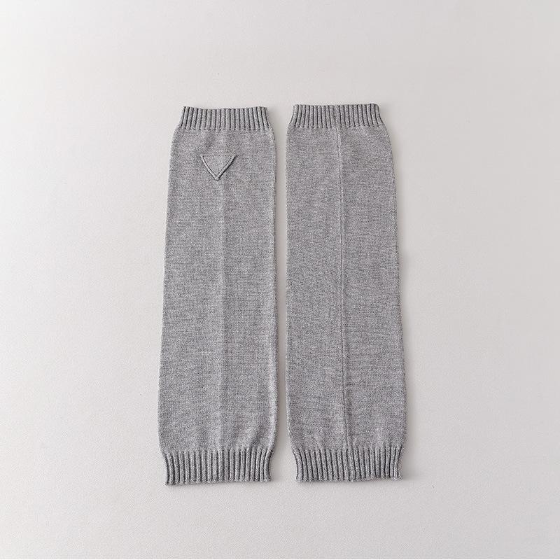 Female Autumn New Style Solid Color All Match Knit Gray Pile Socks