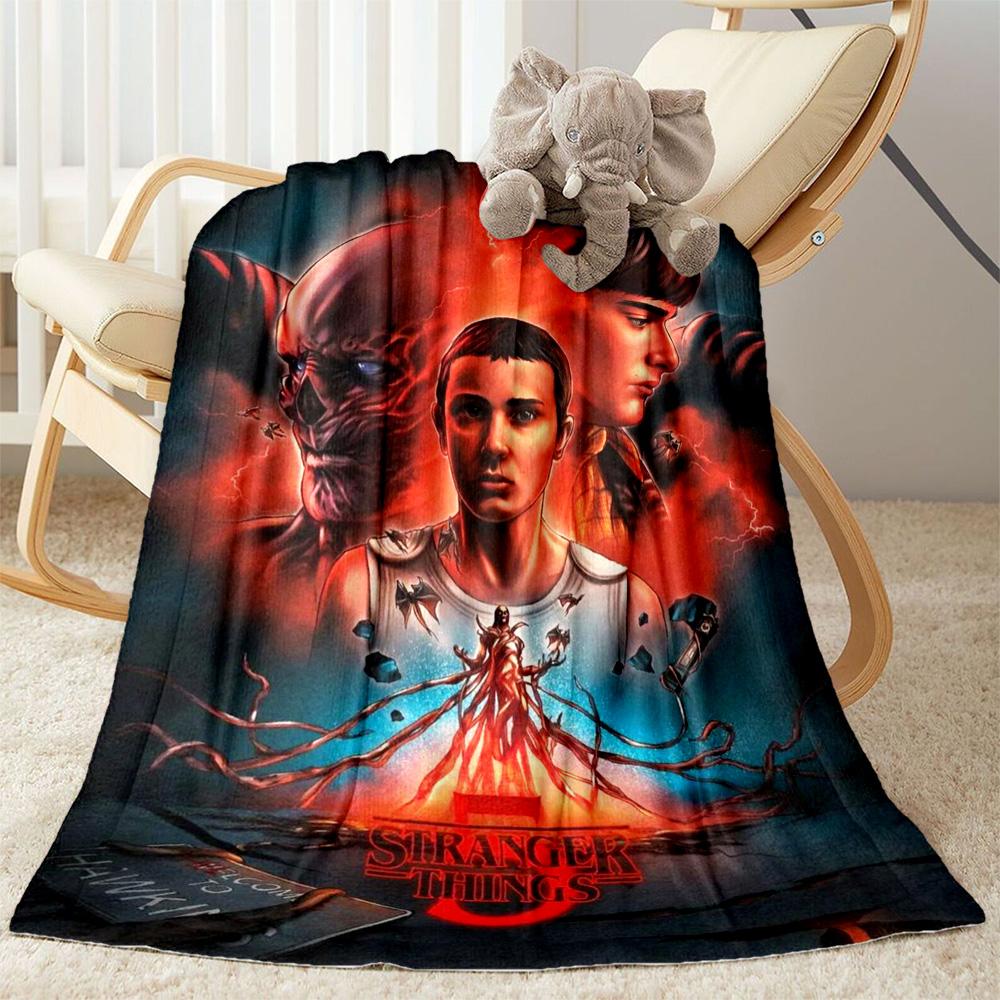 Stranger Things Blanket Suitable for sofas,travel, living rooms also a good gift for friends and family Suitable for all seasons.