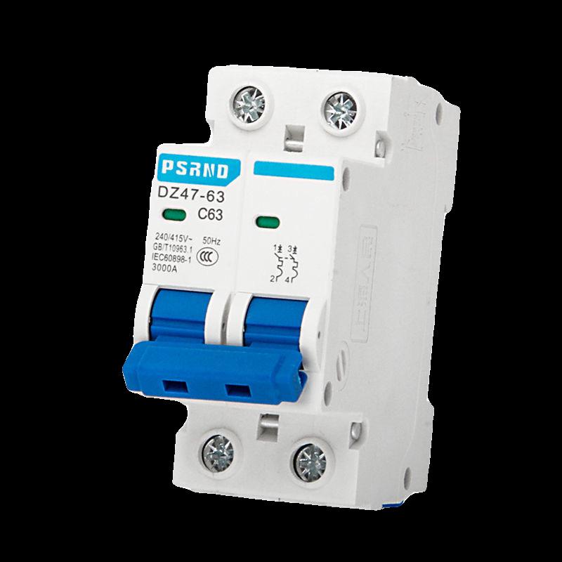 DZ47 Household Air Circuit Breaker 2P 63A 220V - Short Circuit/Overload Protection Main Switch