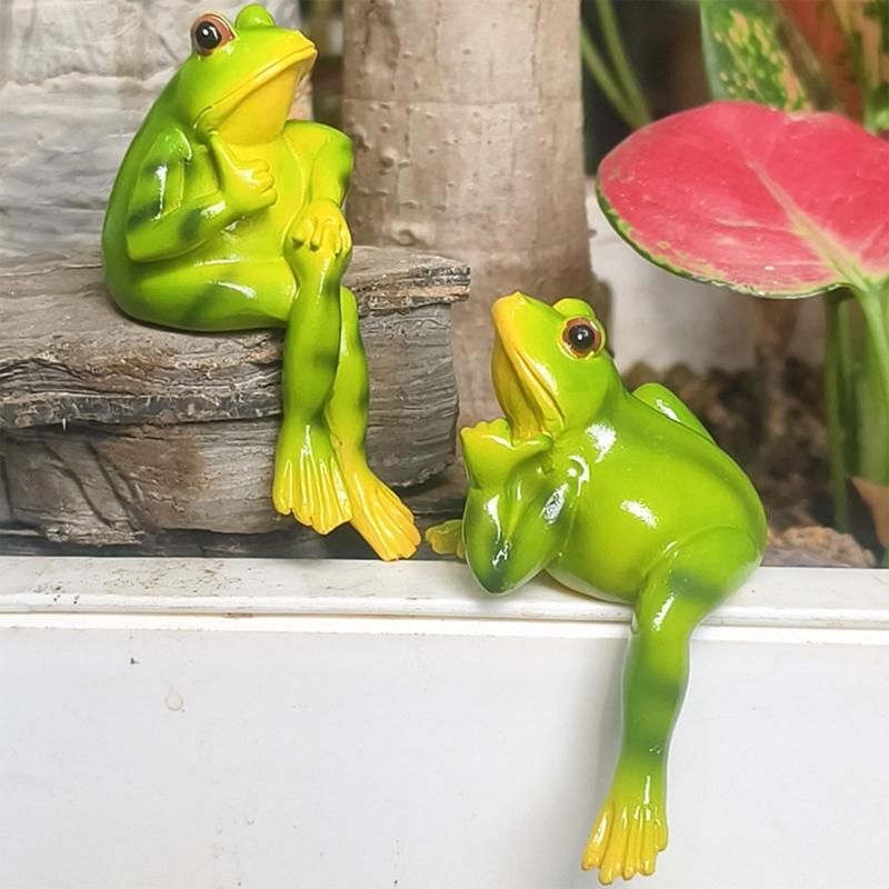 Frogs Figurine Pot Hangers Decorations,Hanging Frogs Figurine Garden Decors