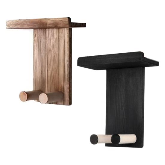 Guitar Wall Mount Hanger Shelf Pick Holder Wood Hook Electric Guitar Display Rack Personalized Guitar Decor