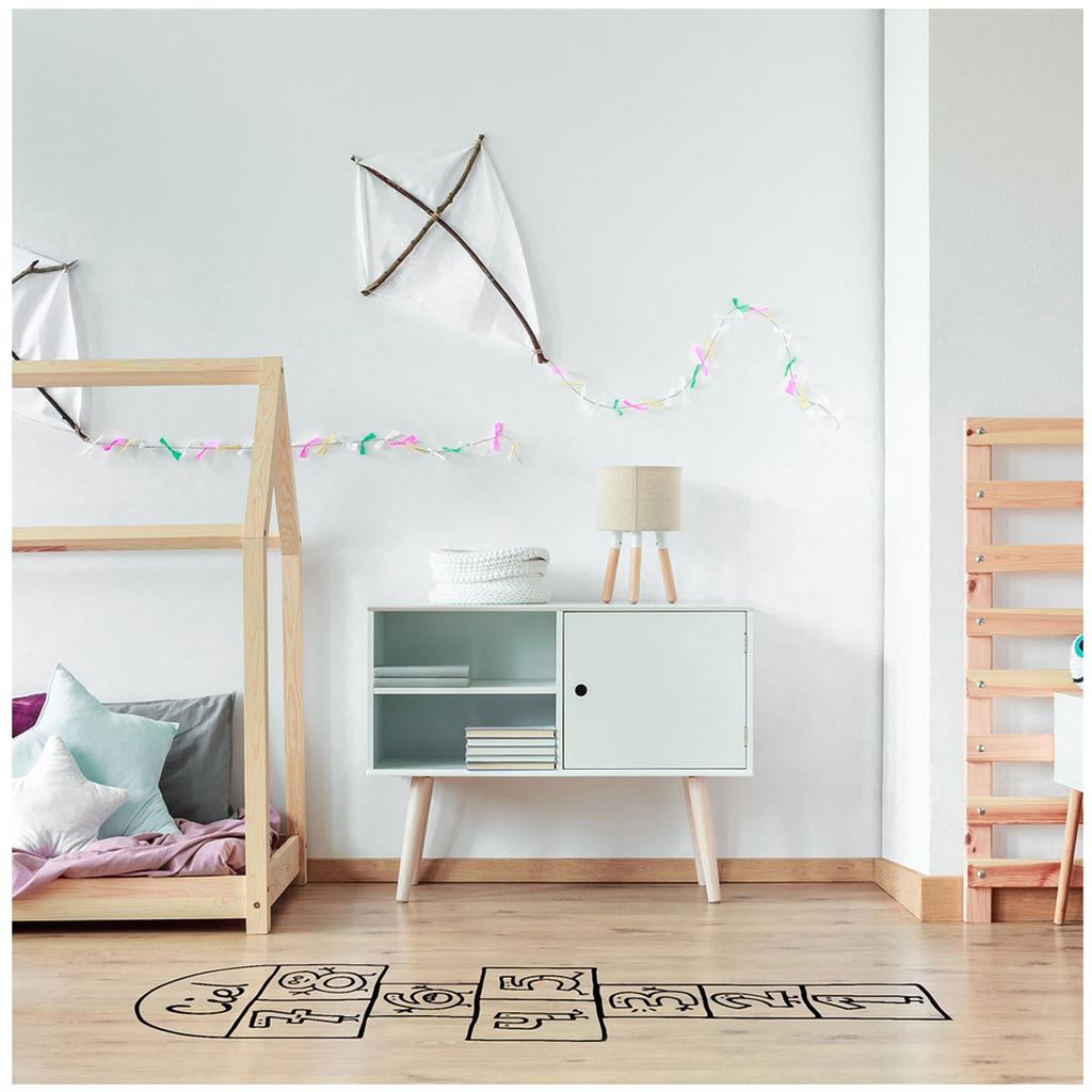 Les Trésors De Lily [A1652] - Giant Floor Sticker 'Hopscotch' Black White - 148x56 Cm