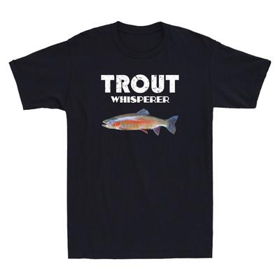 Trout Fishing Shirt Steelhead Rainbow Trout Whisperer Gift Vintage Men's Tee Unisex T-Shirt