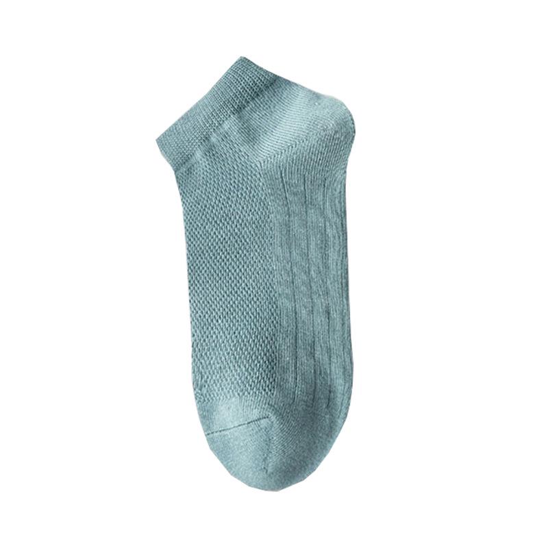 Men's Breathable Cotton Mid-Tube Socks - Sweat-Absorbent, Deodorant, Black & White, Business Casual for Spring/Summer