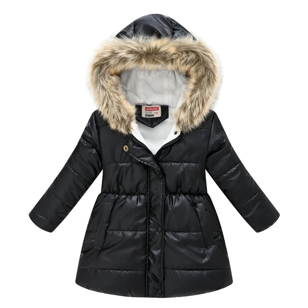 Winter Long Cotton Jacket for Coats Girl Clothes Children's Clothing Thicken Outerwear Parka Kids 3-10 Years Old Girls