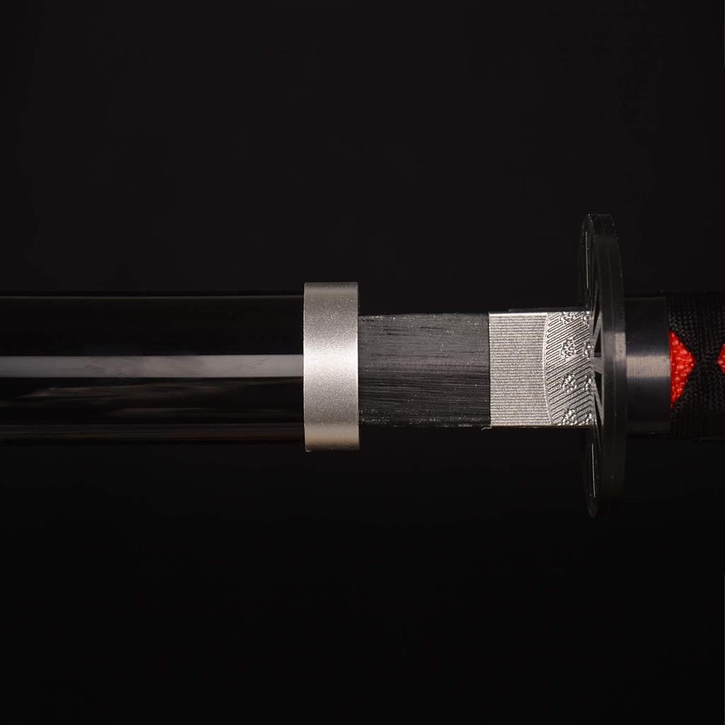 Replica Samurai Sword, 40-inch Plastic Samurai Sword Prop for Cosplay, Halloween, and Cosplay Gift (Tanjirou 1)