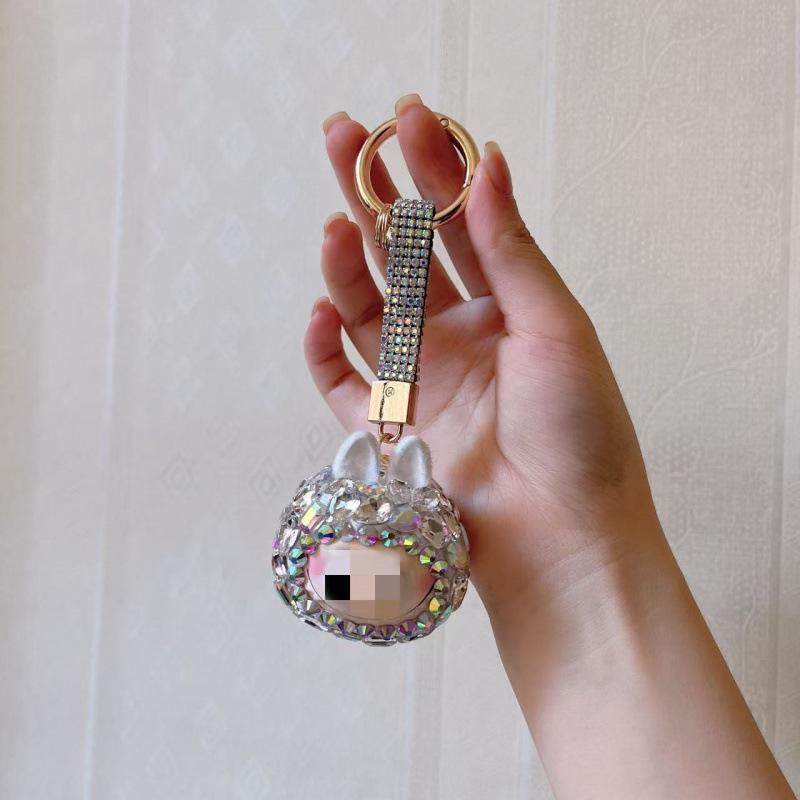 2025 Diamond Cartoon Keychain - Women's Creative Bag Charm & Car Key Accessory
