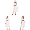 Annabelle Cosplay Costume For Halloween Ghost Doll Stage Performance In White Fabric