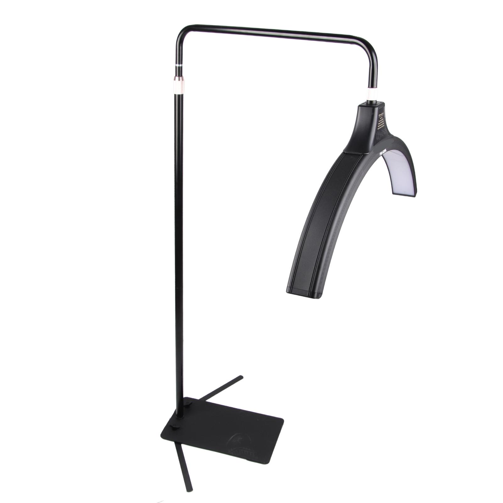 

Полумесяц Lash Light с держателем для телефона 26,5 дюймов светодиодный регулируемый напольный светильник для ухода за кожей Live EU Plug