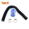 25mm Air Diesel Heater Intake Filter Silencer + Intake Duct Pipe Stretch Length 60cm + 2x Clips For Webasto Eberspacher