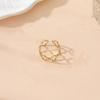 DOTIF Stainless Steel Lucky Hollow Four-Leaf Clover Ring Female Fashion Simple Opening Adjustable Finger Jewelry Party Gifts