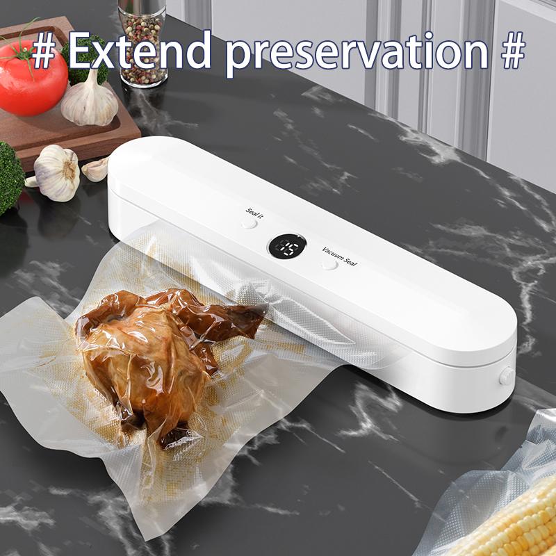 2025 Automatic Vacuum Sealer Packaging Machine Food Vacuum Sealer With Free 10pcs Vacuum Bags Household Vacuum Food Sealing