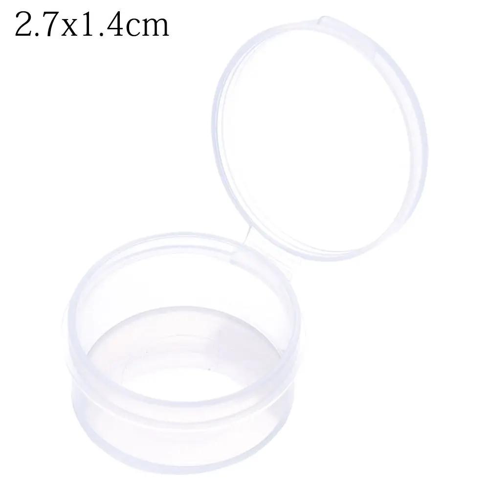Square Round Plastic Transparent Storage Box Small Items Sundries Organizer Case Jewelry Beads Container Box Tools Accessories