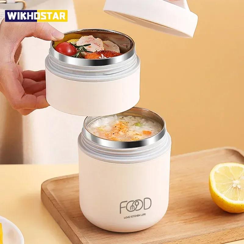 Portable Thermal Insulation Lunch Box Bento Box Adult Lunch Box Set Stainless Steel Vacuum Thermal Lunch Box For Children