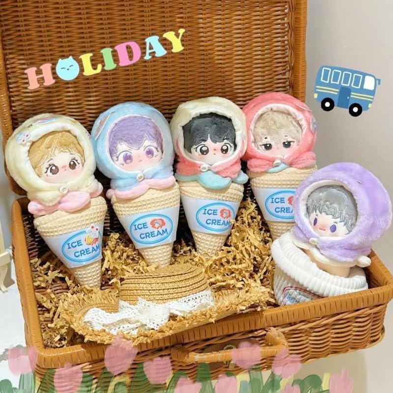 G triger Ice cream shaped stuffed toy kigurumi 10cm stuffed clothes cotton doll clothes sew life kigurumi pink triger for push sewing [cone] g.triger