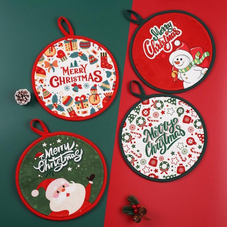 Christmas Hanging Hand Towels Kitchen Hand Towels Holiday Gifts Pendants Accessories Creative Coasters Household Handkerchiefs