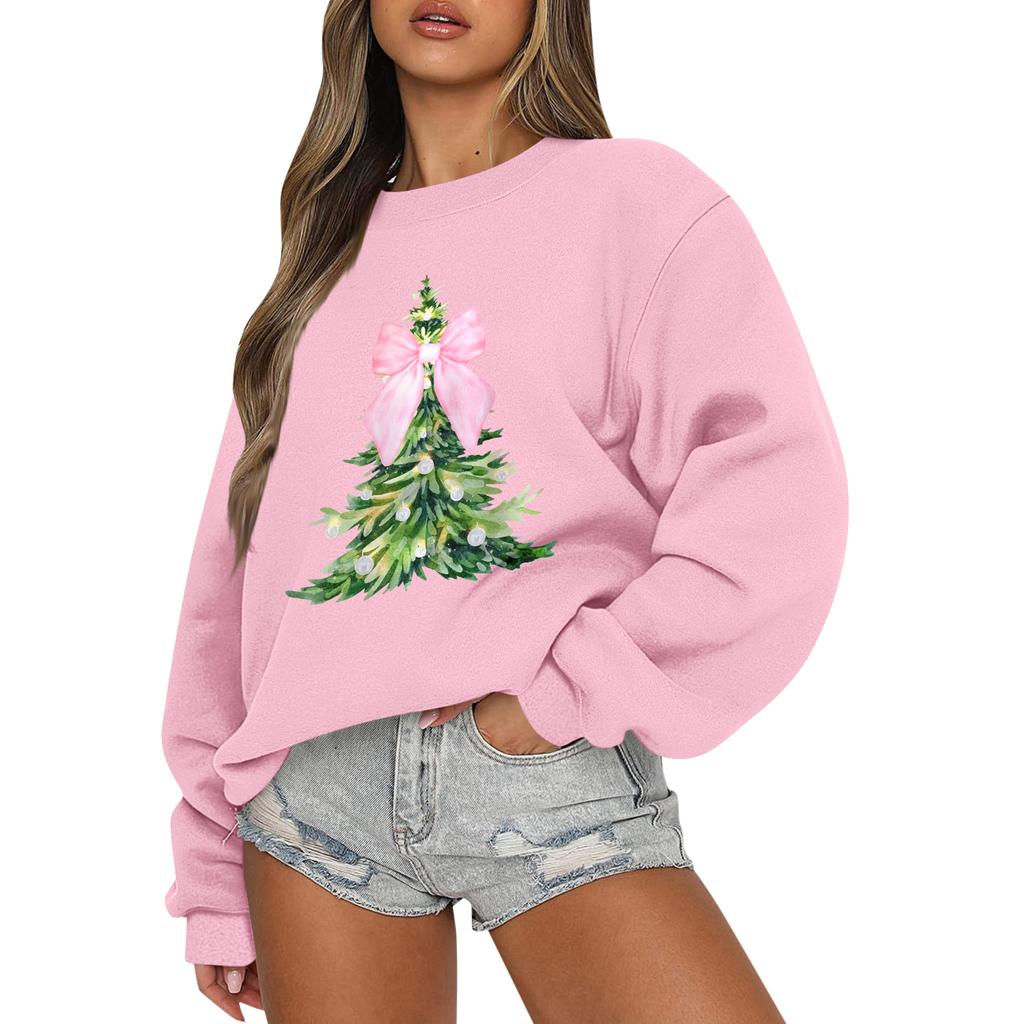 Women  Tops Women's Long Sleeve Sweatshirt Casual Crewneck Loose Fit Pollover Fleece Tops