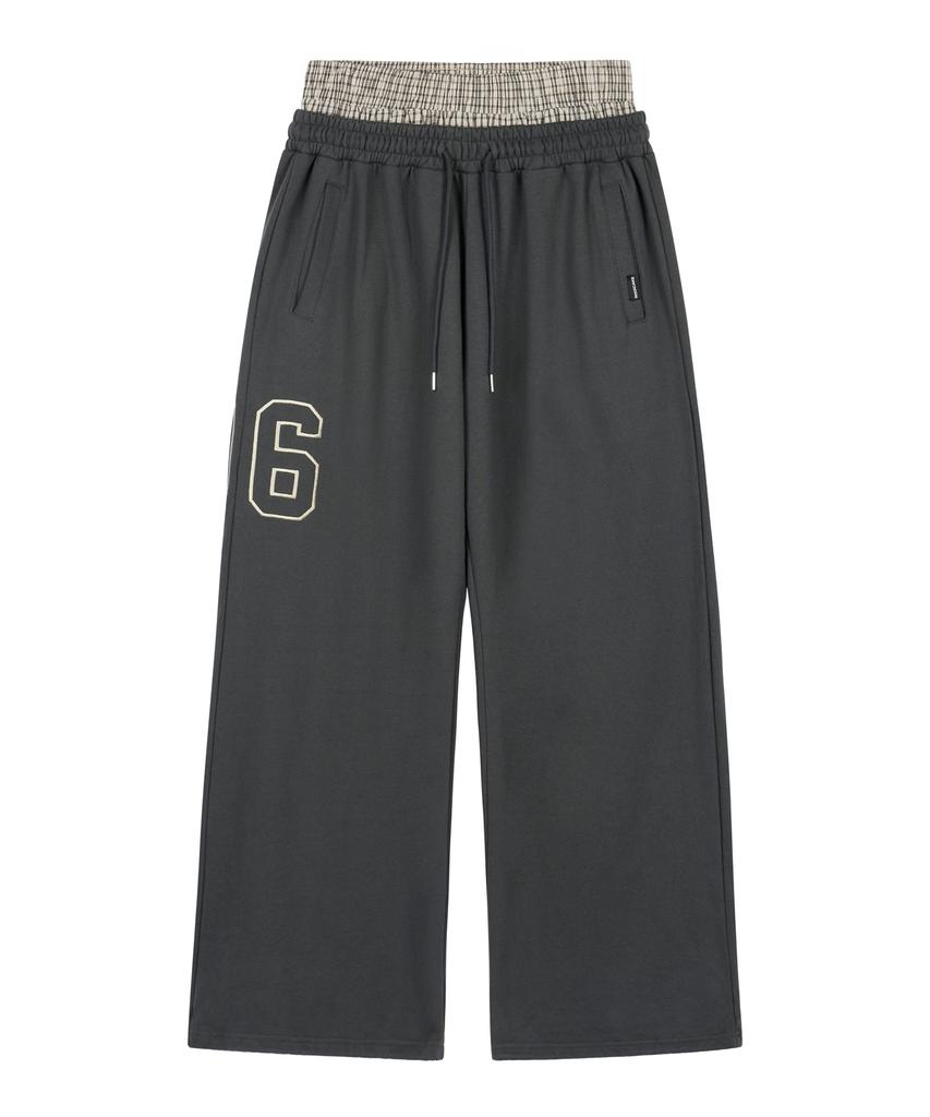 ROCKCAKE Check Layered 96 Wide 2Way Jogger - Charcoal