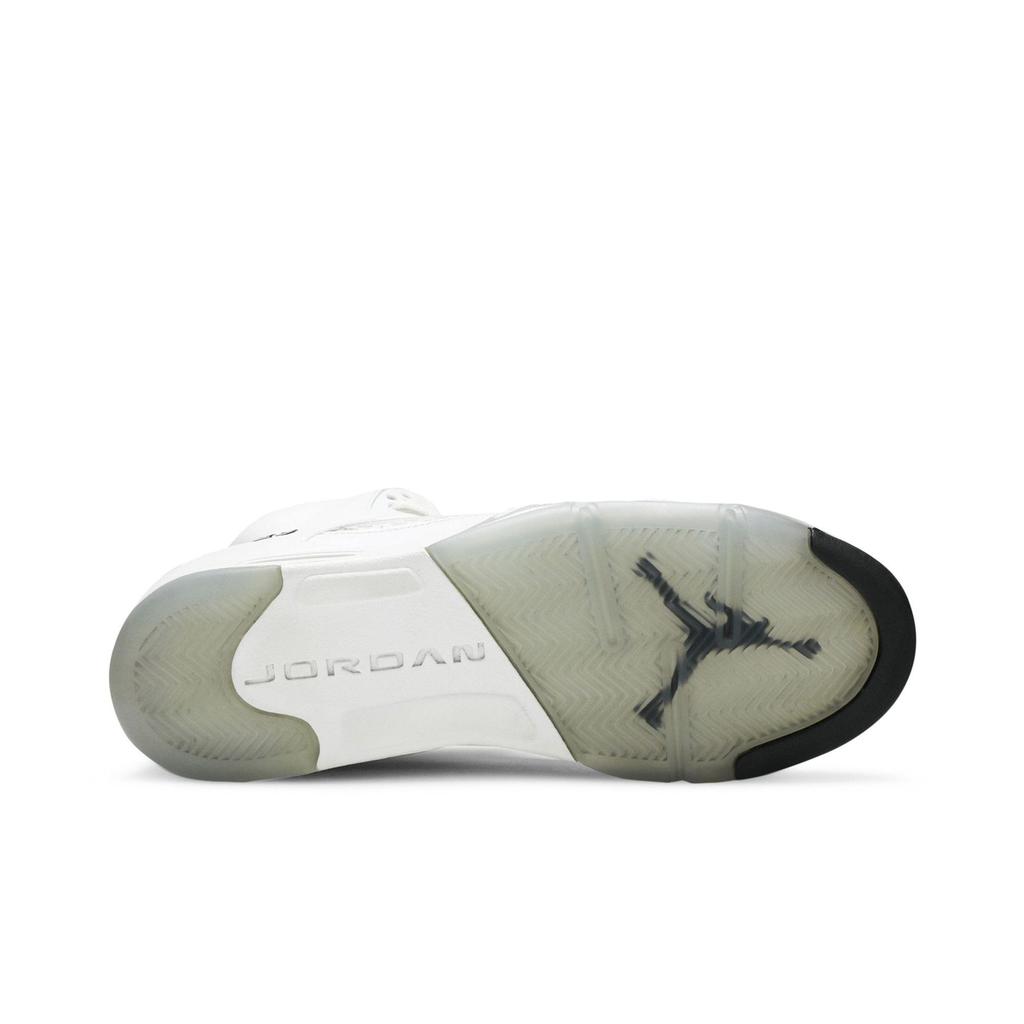 Air Jordan 5 Retro BG 'White Metallic' 2015 (Unisex) White / Black / Metallic Silver Kids' Basketball Shoes 440888 130