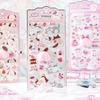 6pcs Funny Cute Animal Soft Butt Stickers Kawaii Cartoon Bubble Sticker Waterproof Decompress Toys 3D Puffy Sticker Reward Gifts