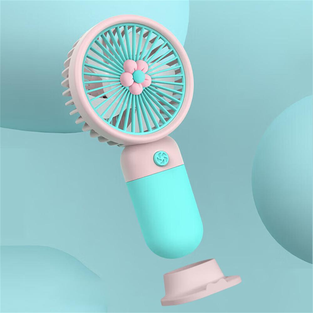Handheld Small Fan Summer Mini USB Charging 1st Gear Fan with Lazy Stand Handheld Desktop Portable Silent Student 1PC