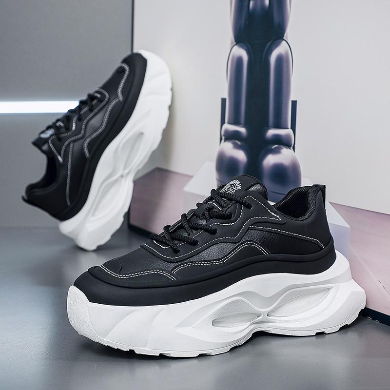 2025 summer new ins men's shoes trendy shoes casual board shoes little white shoes versatile thick-soled heightening sports dad shoes