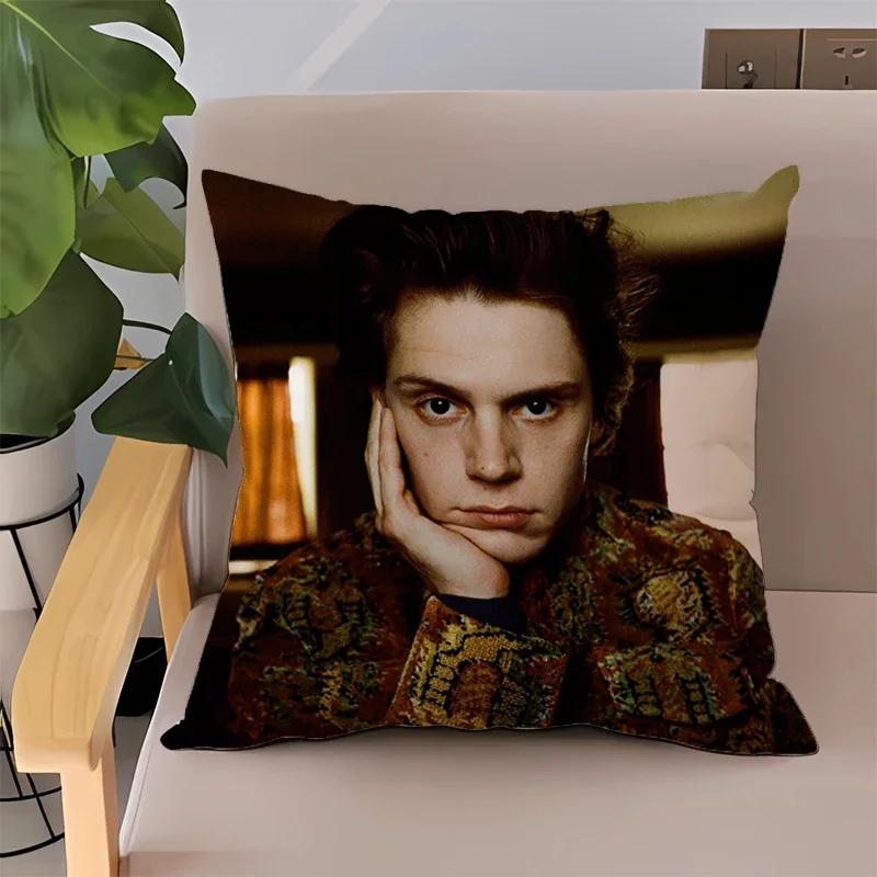 Pillowcases Evan Peters Cushion Cover 45x45cm 35x35cm Sofa Cushions Couch Pillows for Bedroom Home Decor Pillow Case