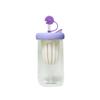 Creative Cold Brew Cup Flower Tea Cup High Value Glass Straw Cup Promotional Gift Cup Transparent Glass