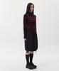 Ohesio Argyle Half Neck Ribbed Knit, Burgundy