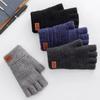 2020Outdoor Half Finger Gloves Women Men Winter Warm Wool Mittens Unisex Elastic Knitted Touchscreen Nonslip Fingerless Gloves