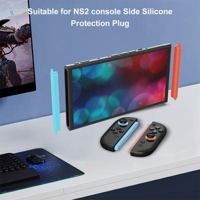 2pcs Decorative Strip Housing Shell Dust Proof Pack Silicone Dust Plug for Nintendo for Switch 2 Game Accessory