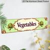2D Flat- 1pc Vintage Vegetables Aluminium Decorative Sign |High-Quality Aluminum, Durable UV and Corrosion Resistant, Ideal for Cafes, Bars, Homes