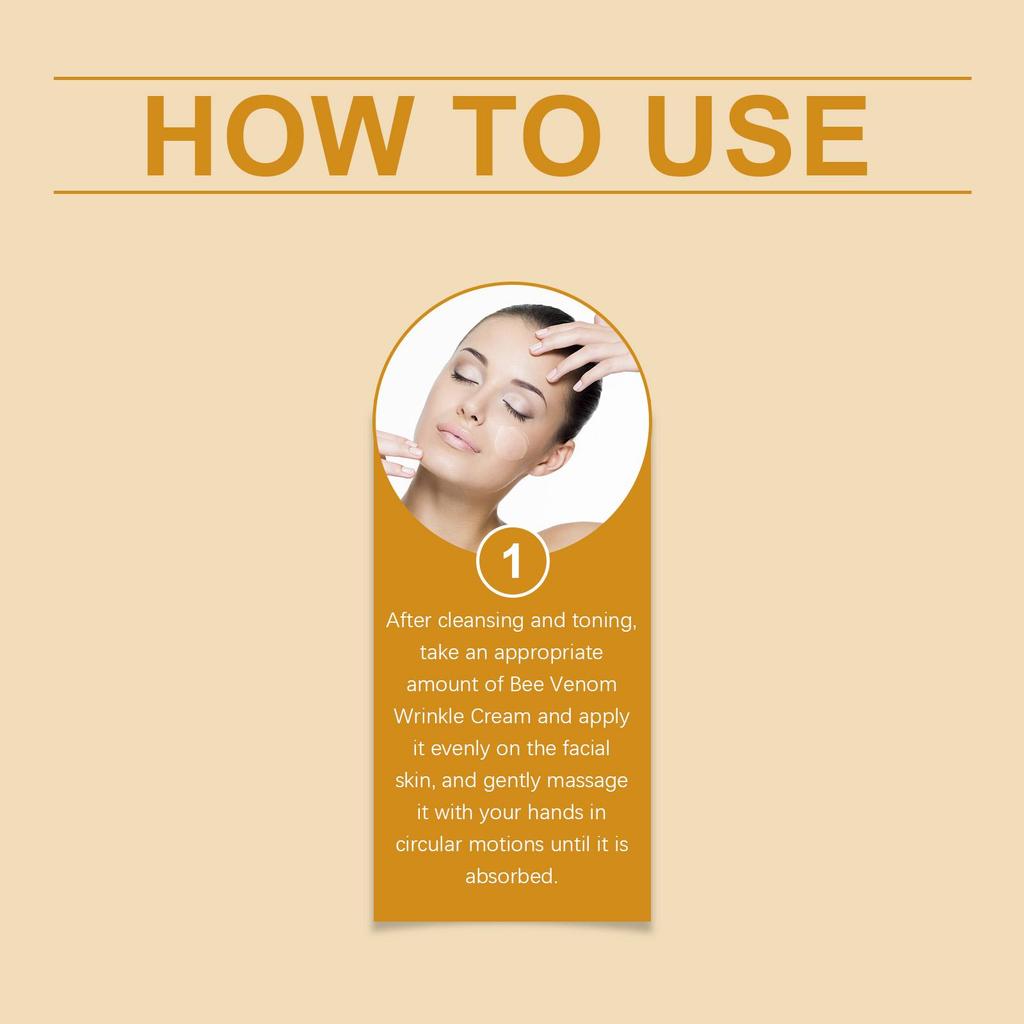 OUHOE Bee Venom Facial Care Cream, Gentle Facial Moisturizer, Firming and Plumping, Brightens the Skin 20g