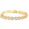 8mm Iced Out 5A CZ Messing Unendlichkeit Gliederarmband Micro Pave Zirkonia Hip Hop Schmuck für Damen Herren