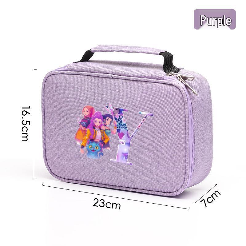 Demon Hunter Girl Squad 72-Slot Waterproof Pencil Case - Large Capacity Stationery Storage for Students