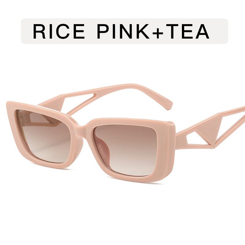 Vintage Retro Style Sunglasses Men Rectangle Shape Hollow Out Leg Sun Glasses Women European American Style Female Sunglass