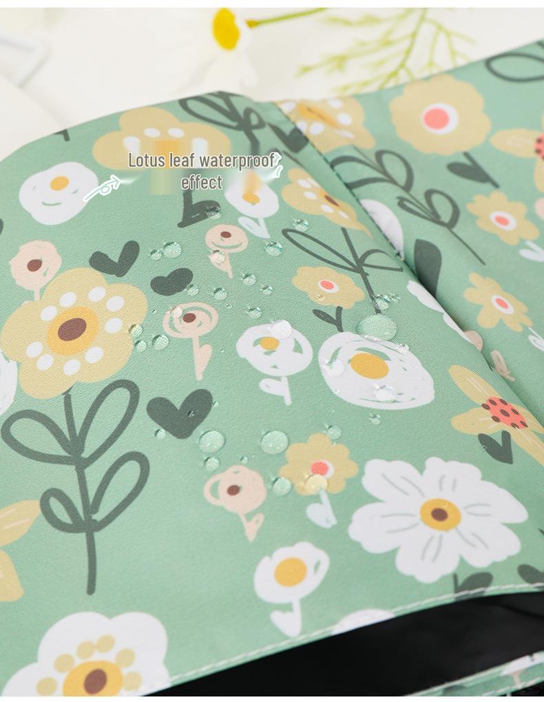 Fully Automatic Artistic Floral Umbrella, Women's Anti-UV Sun Protection, Folding Design
