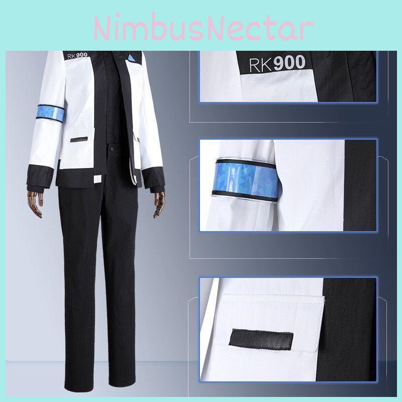 Chaquetas de Lujo Detroit Become Human Connor Rk900 Uniforme Disfraz Cosplay Conjunto Completo Perfecto Para Halloween Y Fiestas