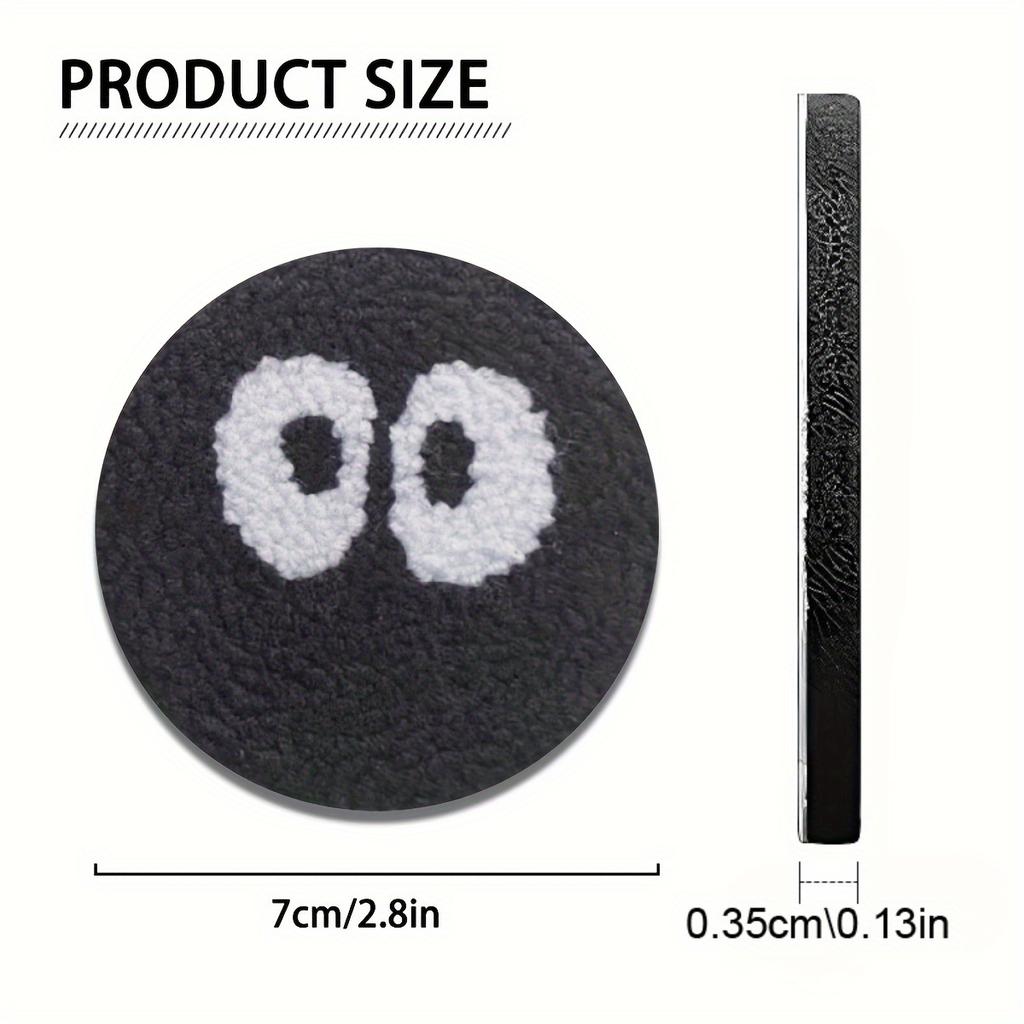 1 szt. Uroczy Wzór Oczu Gumowe Podkładki do Uchwytu na Kubek Samochodowy - Chłonne, Antypoślizgowe, Uniwersalny Rozmiar Akcesoria do Wnętrza Samochodu Dekoracja Uchwytu na Kubek Samochodowy