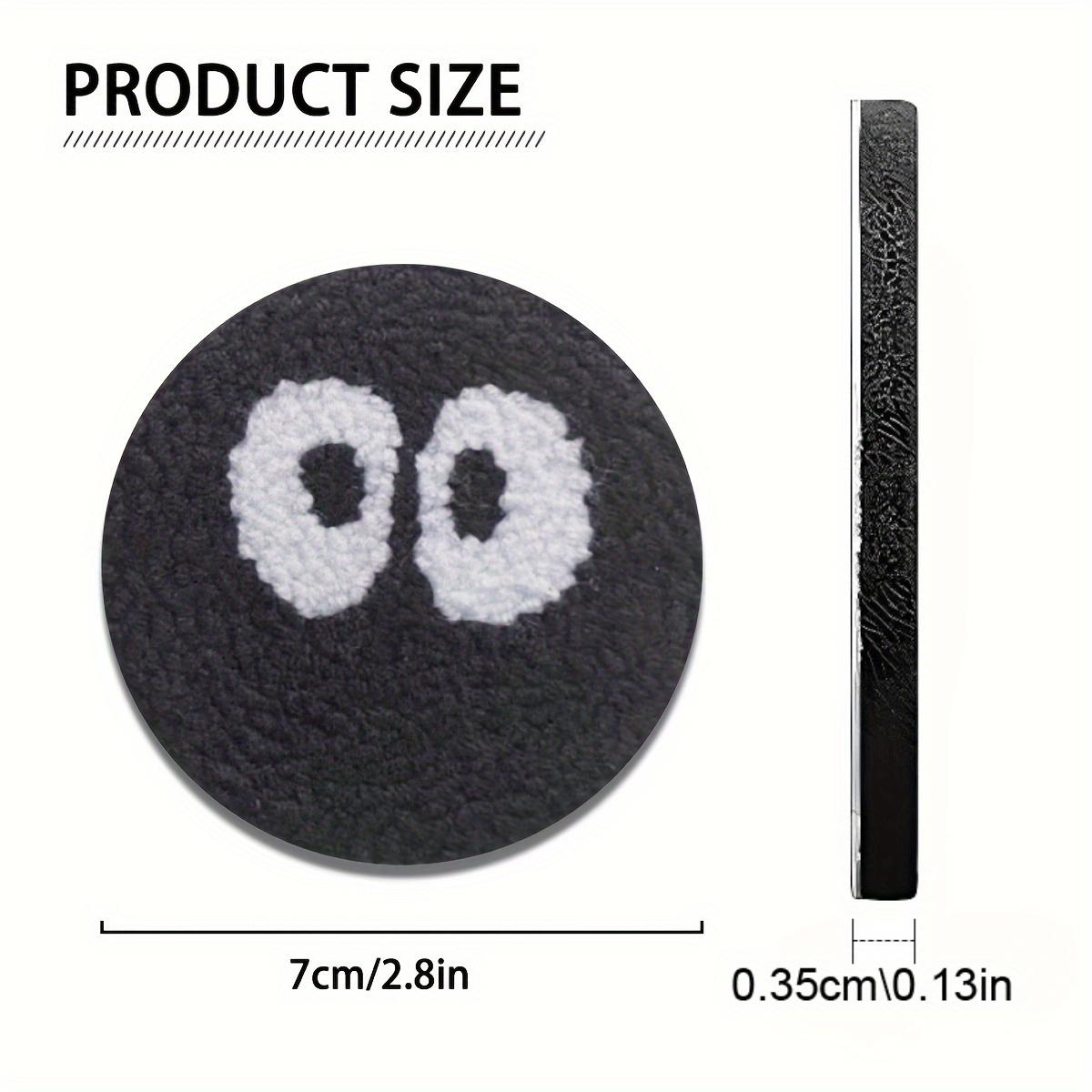 

1pcs Cute Eyes Design Rubber Car Cup Holder Coasters - Absorbent, Non-Slip, Universal Fit Auto Interior Accessories Car Cup Holder Decorative