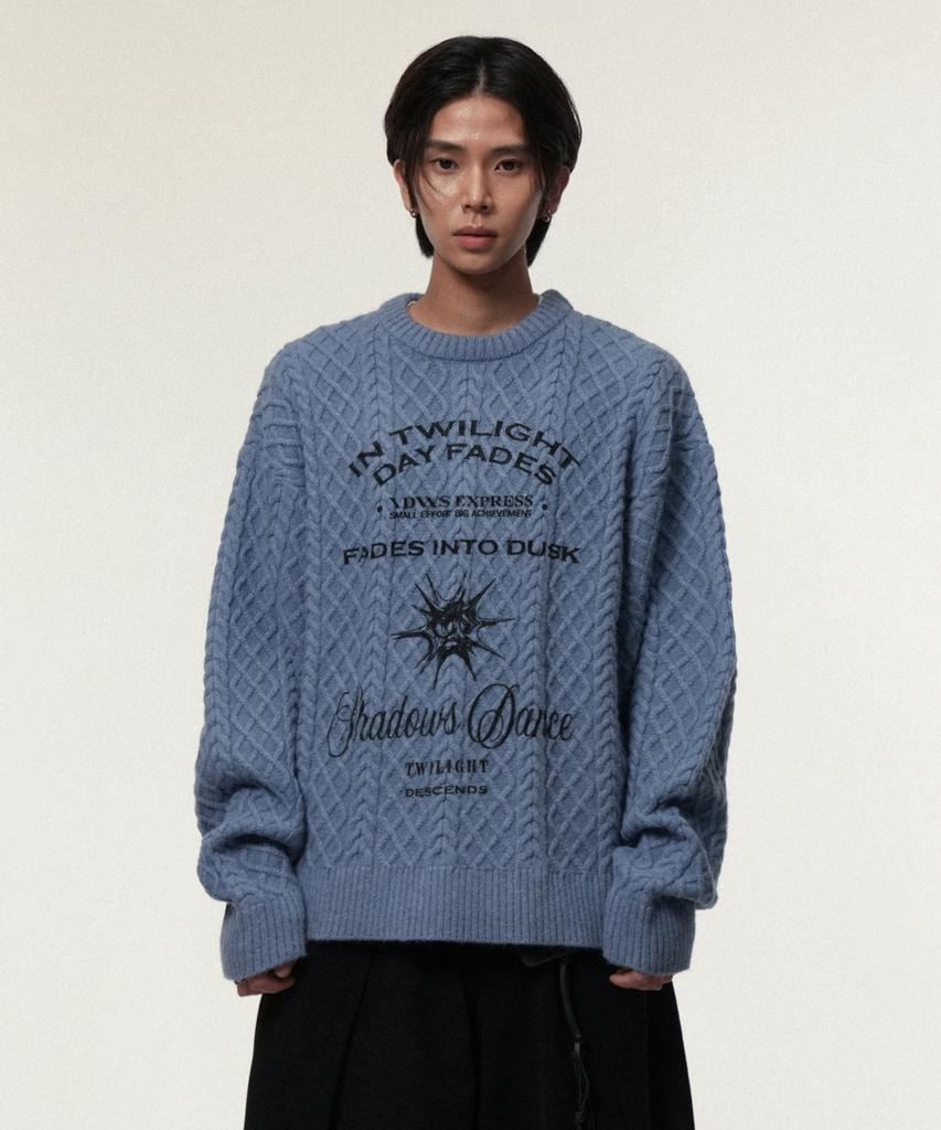 IDWS Dusky Day Crewneck Knit Blue