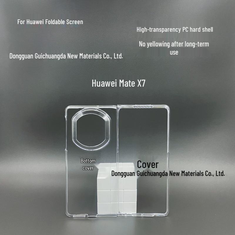 Huawei MateX7/X6 Transparent PC Foldable Phone Case, Protective Hard Cover