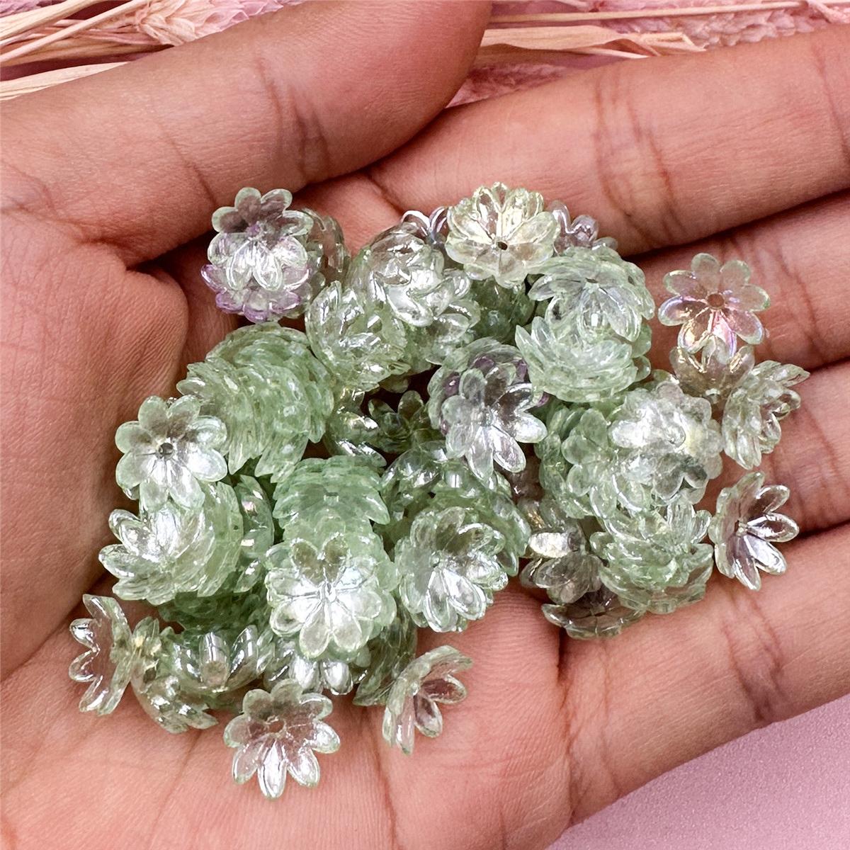 

Свободные бусины-разделители в форме солнечного цветка, сделай сам, для изготовления ювелирных изделий, 100 шт., браслет, ожерелье, акриловые бусины 9,5 мм, ювелирные изделия ручной работы зелёный