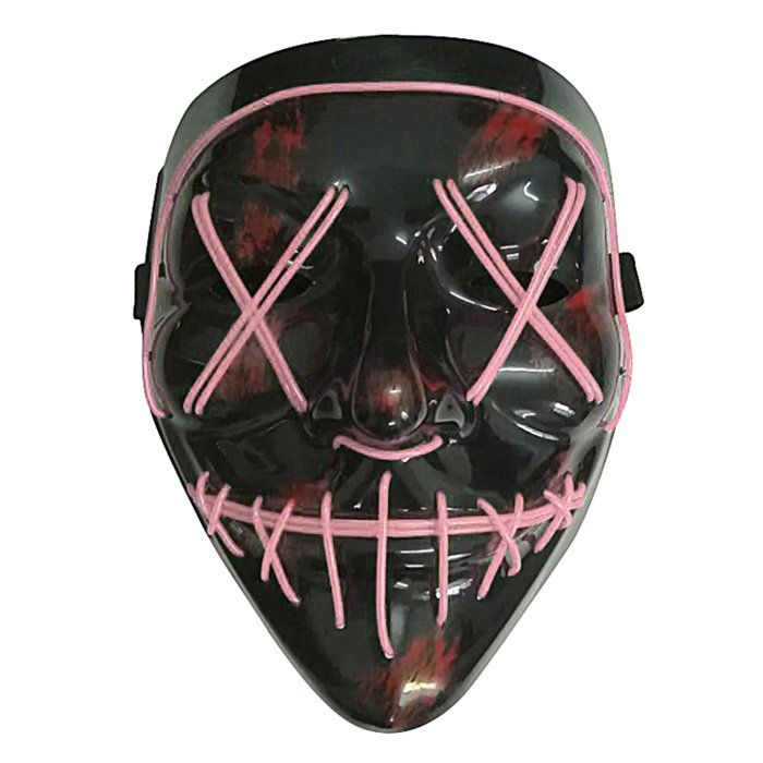 Accessoire - Masque led lumineux fuchsia adulte