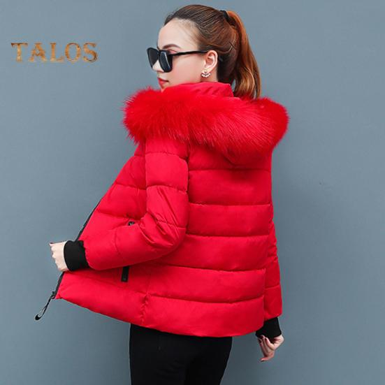 Winter-Daunenmantel, gepolstert, mit Kapuze, Taschen, Reißverschluss, Parka, winddicht, wärmespeichernd, schmale Passform, Übergröße, tägliche Oberbekleidung für kaltes Wetter, Baumwolljacke