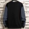 Felpe patchwork primavera autunno moda maschile uomo manica lunga tutto abbinato stile coreano abiti casual larghi