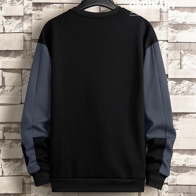 Felpe patchwork primavera autunno moda maschile uomo manica lunga tutto abbinato stile coreano abiti casual larghi