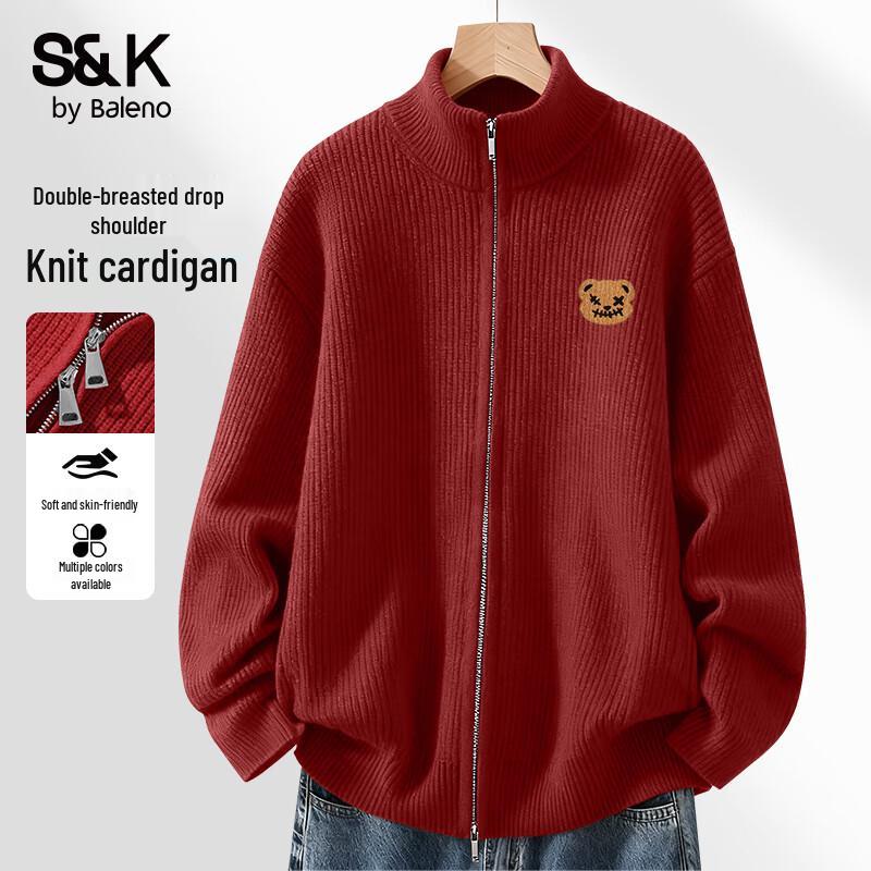 

Baleno Men s S&K Series Thickened Knit Cardigan 2XL